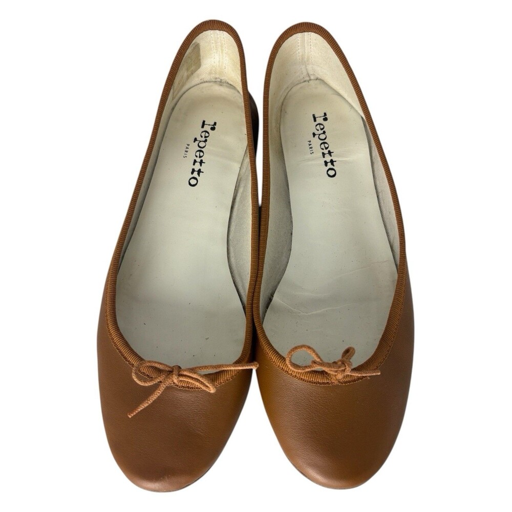 Repetto Ballet Flats Camel Brown Leather Women's EU 38 US 7.5 - 8